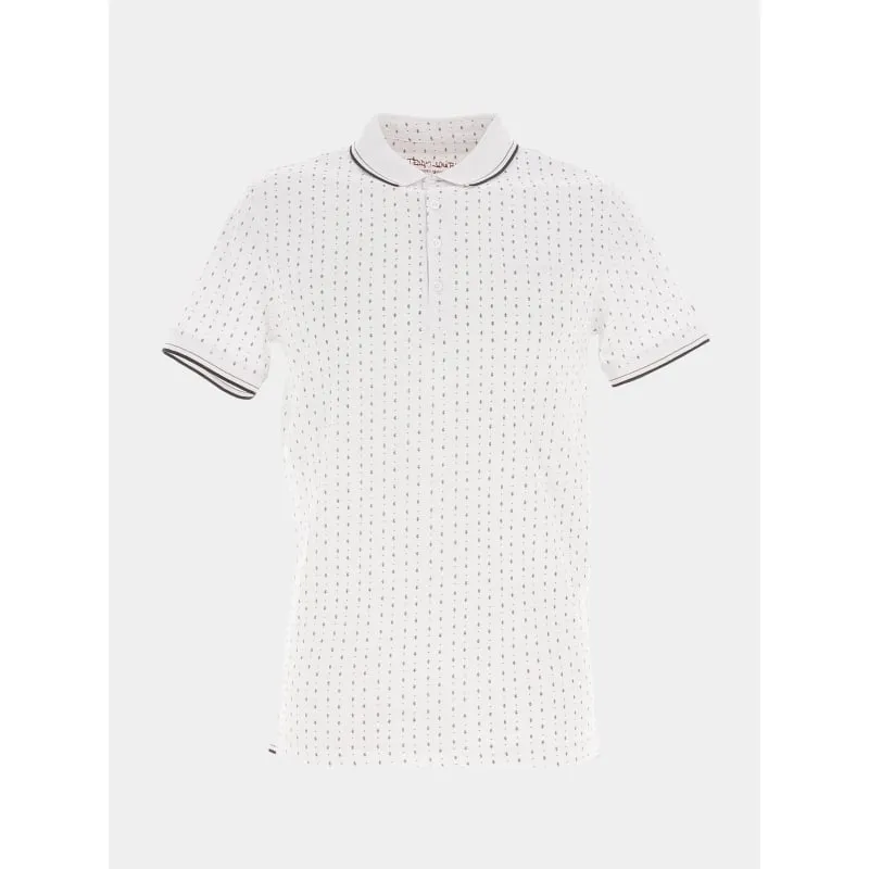 Polo stretch imprimés bulli blanc homme - Sun Valley | wimod