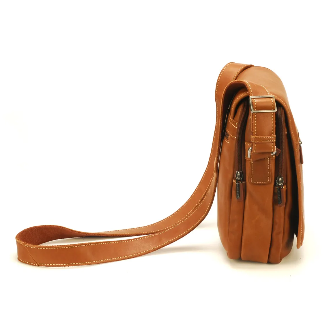 Porté travers homme cuir cognac Arthur & Aston - Pochette & Sacoche Homme sur MenCorner