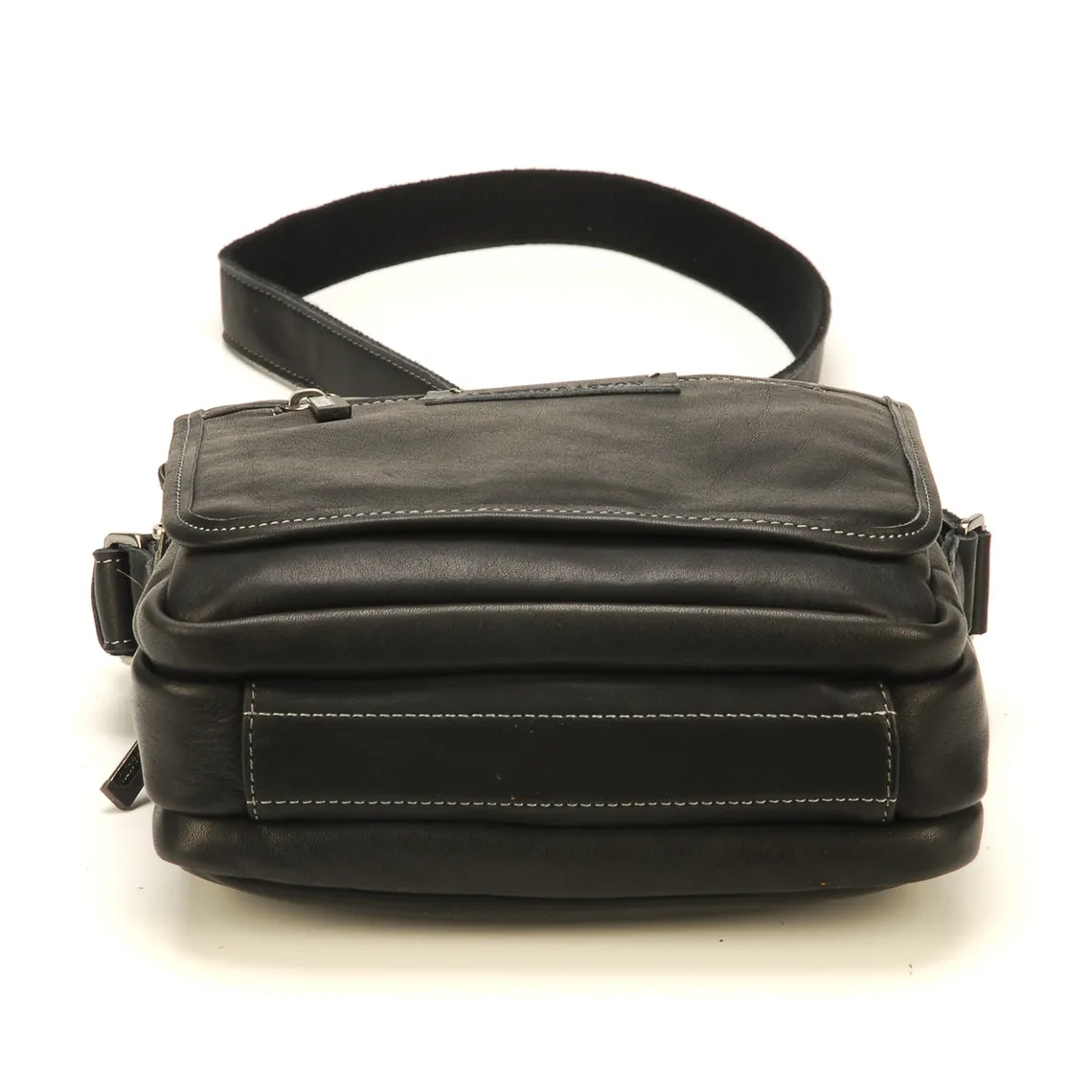 Porté travers pour homme en cuir noir  Arthur & Aston - Pochette & Sacoche Homme sur MenCorner