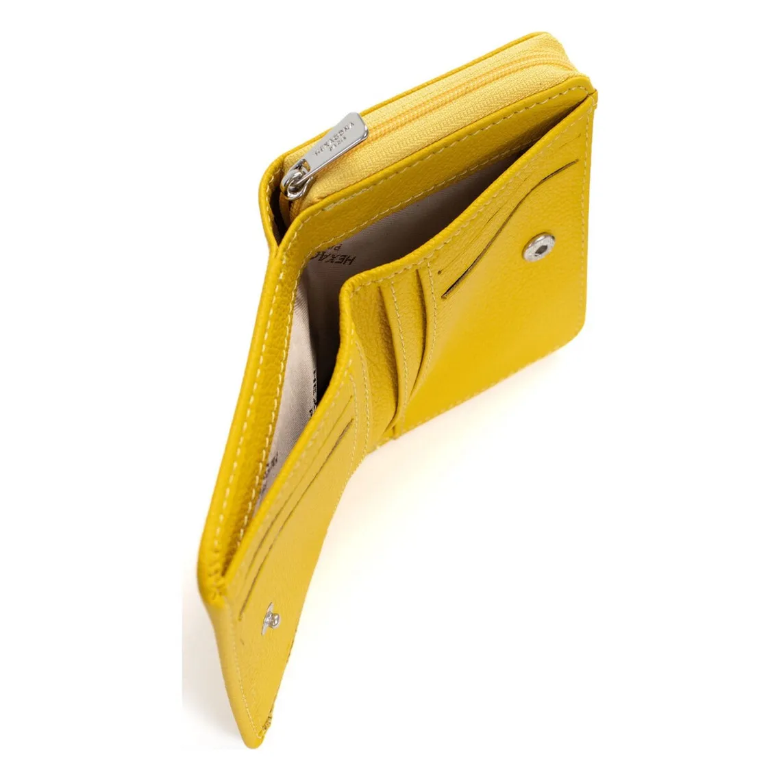 Portefeuille Cuir CONFORT Jaune Agnes | 3 Suisses