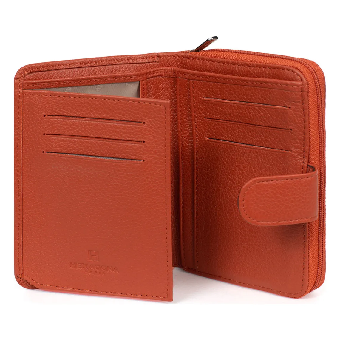 Portefeuille Cuir CONFORT Orange Sloan | 3 Suisses