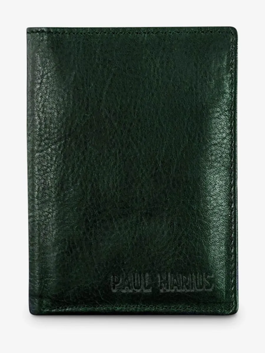 PORTEFEUILLE CUIR VERT HOMME LePortefeuille Marius - Vert Forêt Huilé