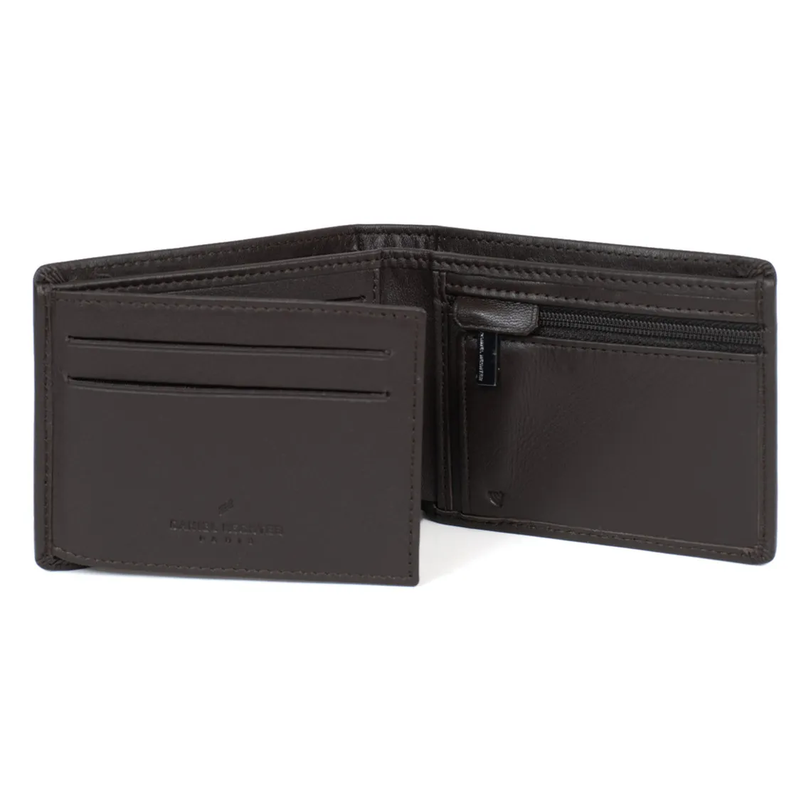 Portefeuille italien Stop RFID Cuir GENTLE Marron Milo Daniel Hechter Maroquinerie - Portefeuille & Porte cartes Homme sur MenCo