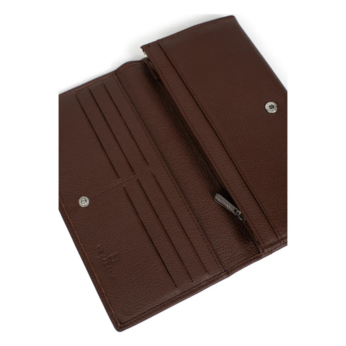 Portefeuille long Cuir CONFORT Chocolat Ella | 3 Suisses