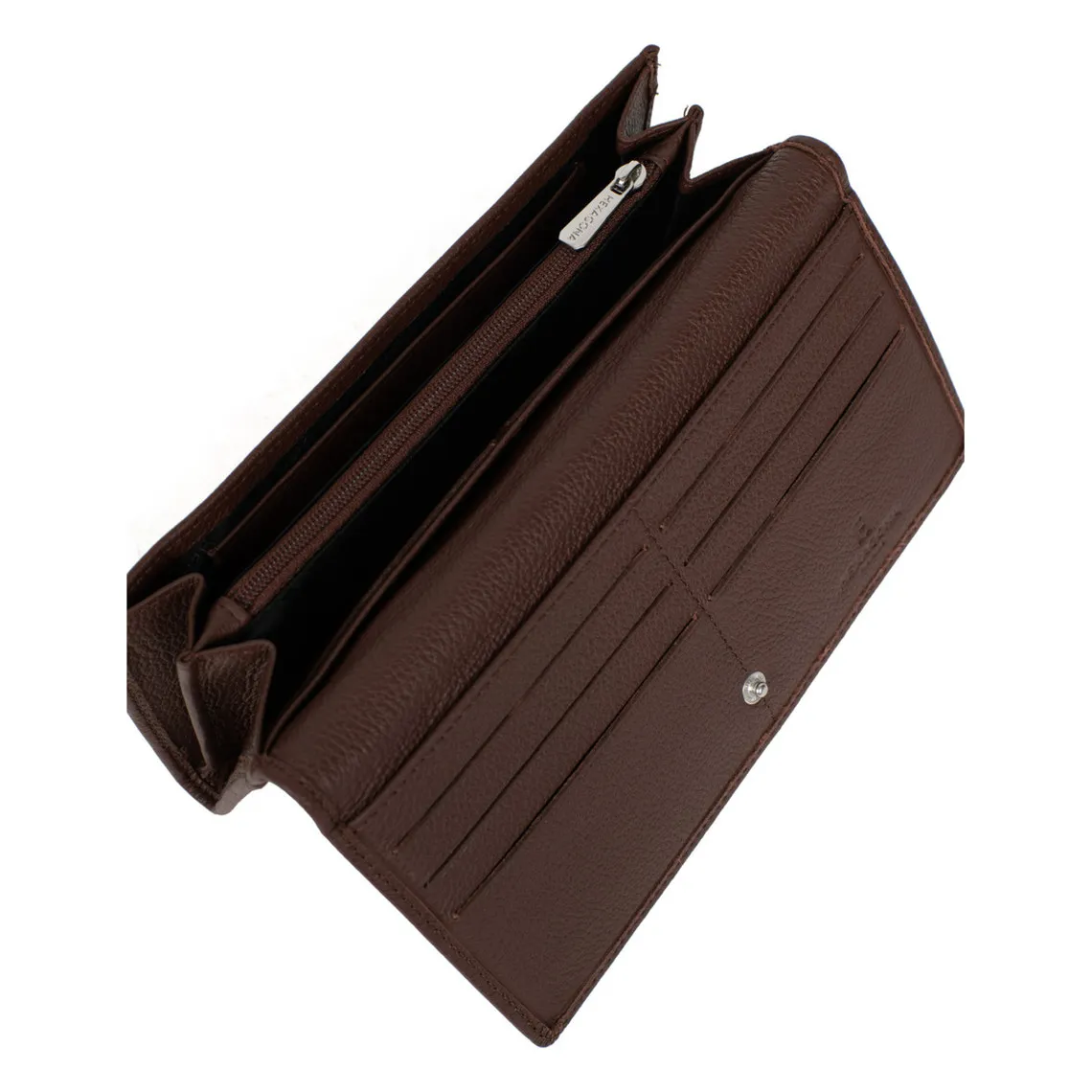 Portefeuille long Cuir CONFORT Chocolat Ella | 3 Suisses