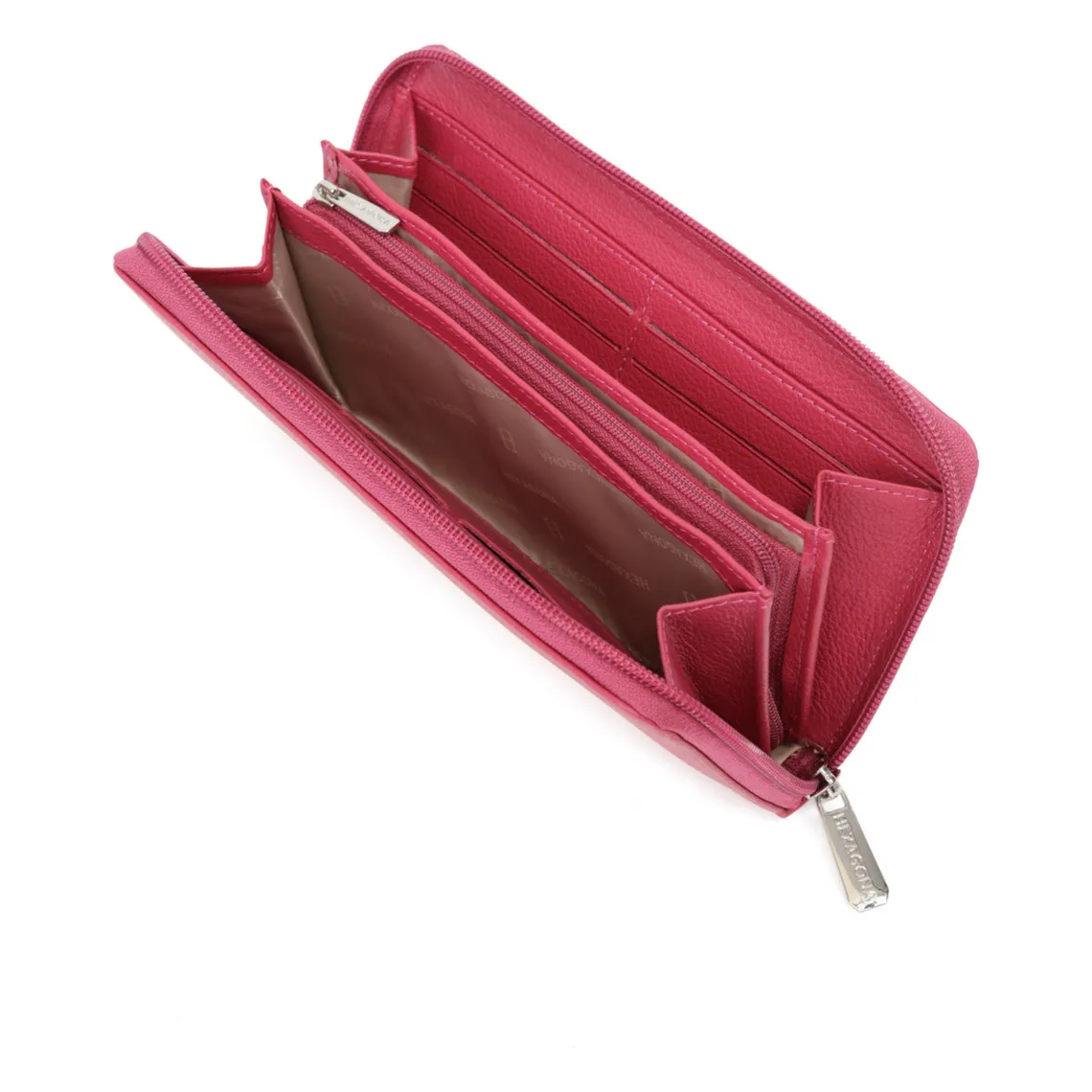 Portefeuille long Cuir CONFORT Fuchsia Rae | 3 Suisses