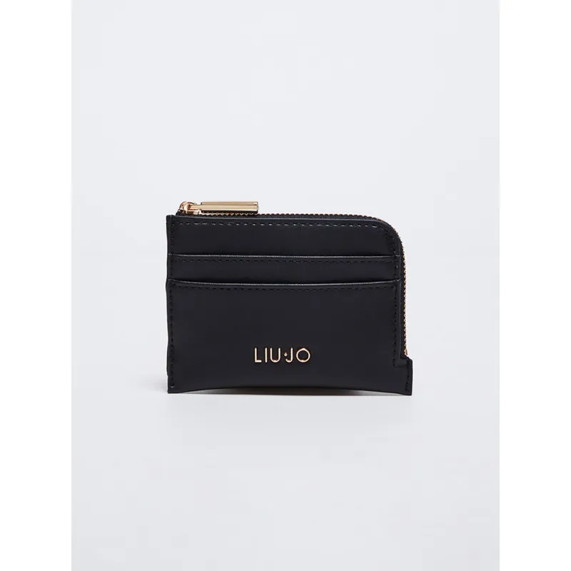 Portefeuille mini laryn zippé noir femme - Guess | wimod