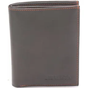 PORTEFEUILLE VERTICAL SURPIQUE - Cuir Trempé Orange noir Arthur & Aston - Portefeuille & Porte cartes Homme sur MenCorner