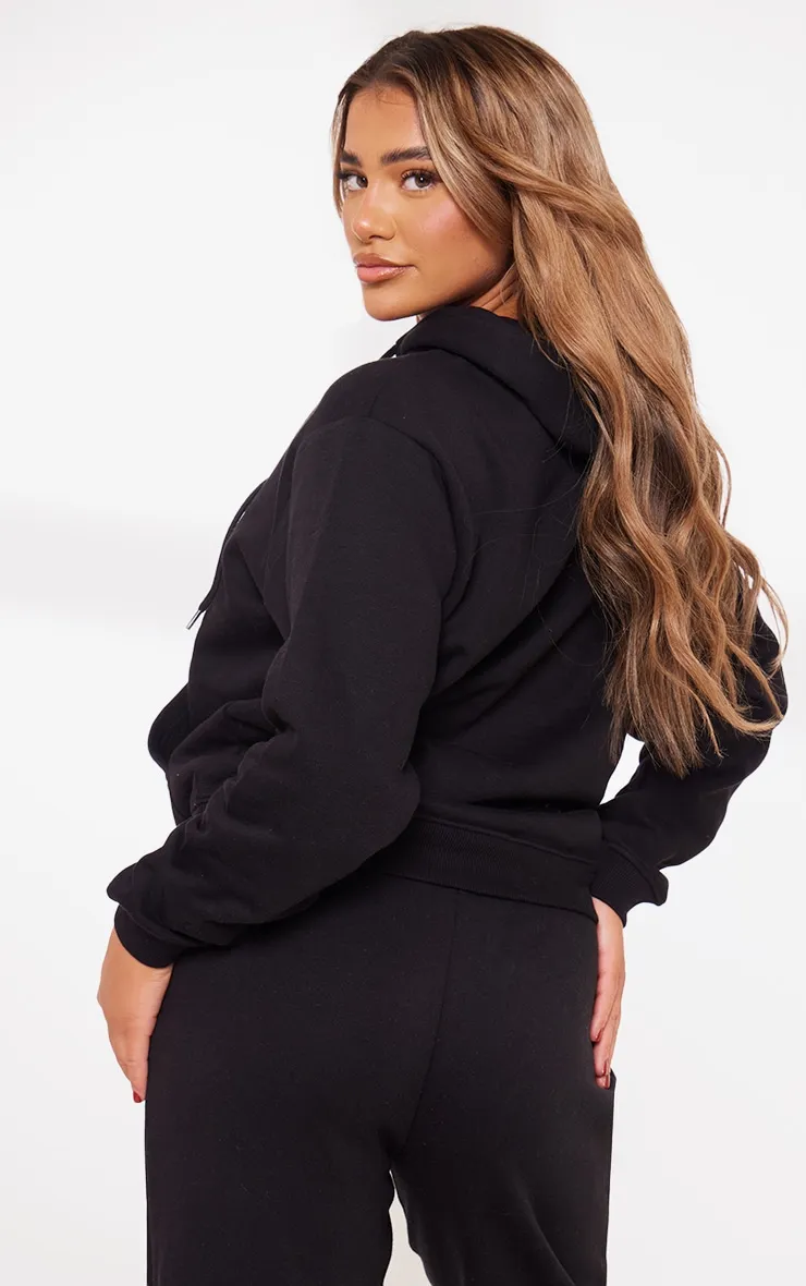 PRETTYLITTLETHING Hoodie oversize noir à slogan Est 2012