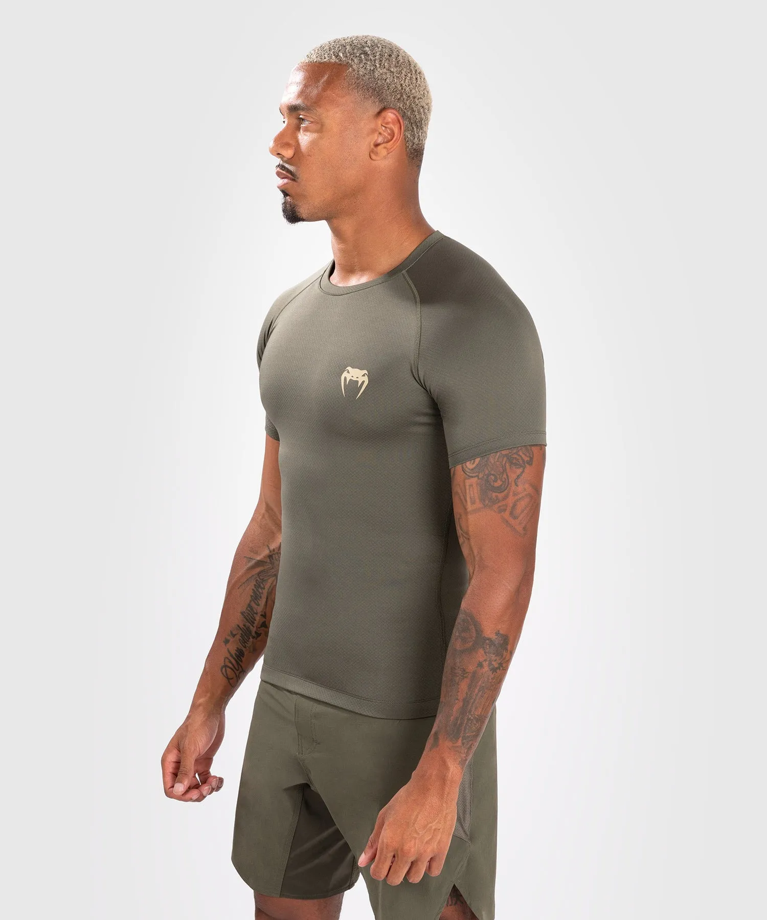 Rashguard à manches courtes pour hommes Venum Contender - Kaki