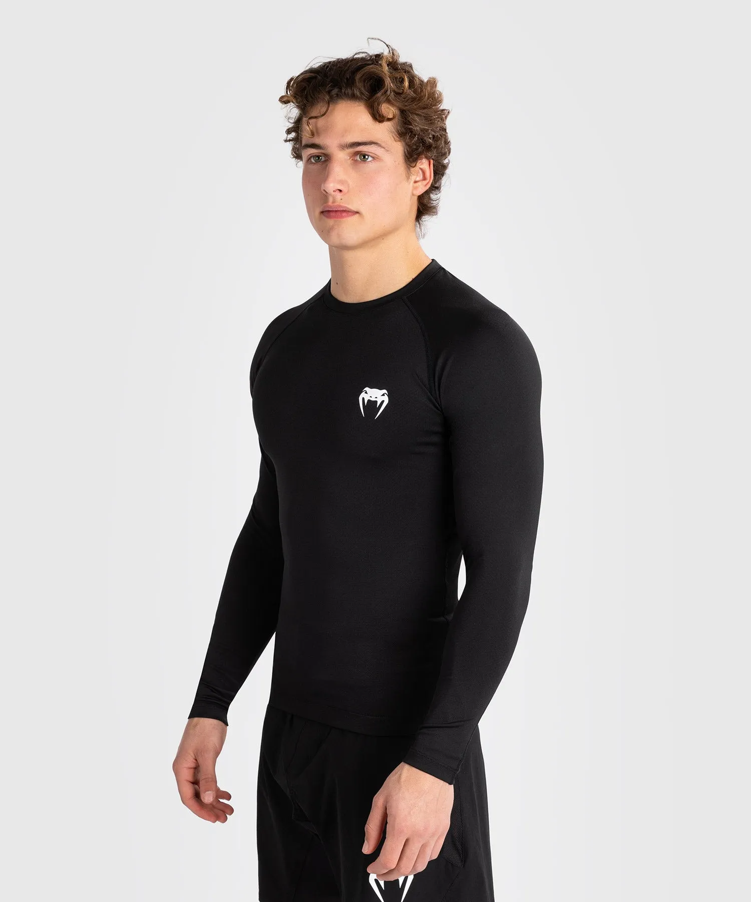 Rashguard à manches longues pour hommes Venum Contender - Noir/Blanc