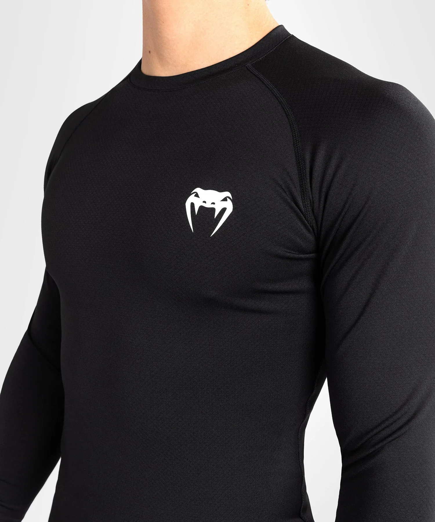 Rashguard à manches longues pour hommes Venum Contender - Noir/Blanc