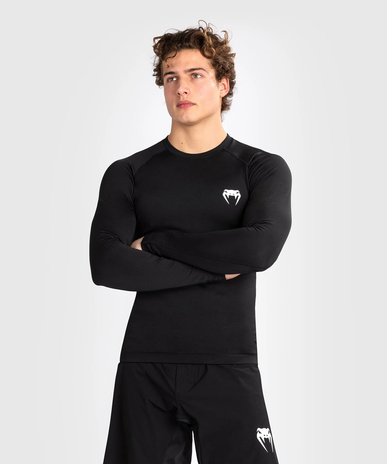 Rashguard à manches longues pour hommes Venum Contender - Noir/Blanc