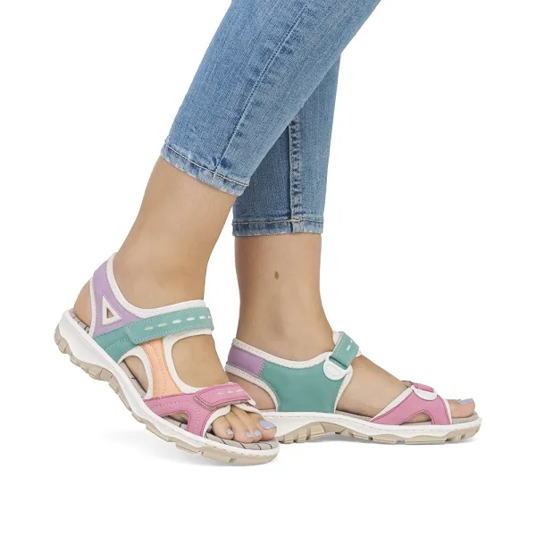 Rieker nu pieds et sandales 68866 92 multicolore