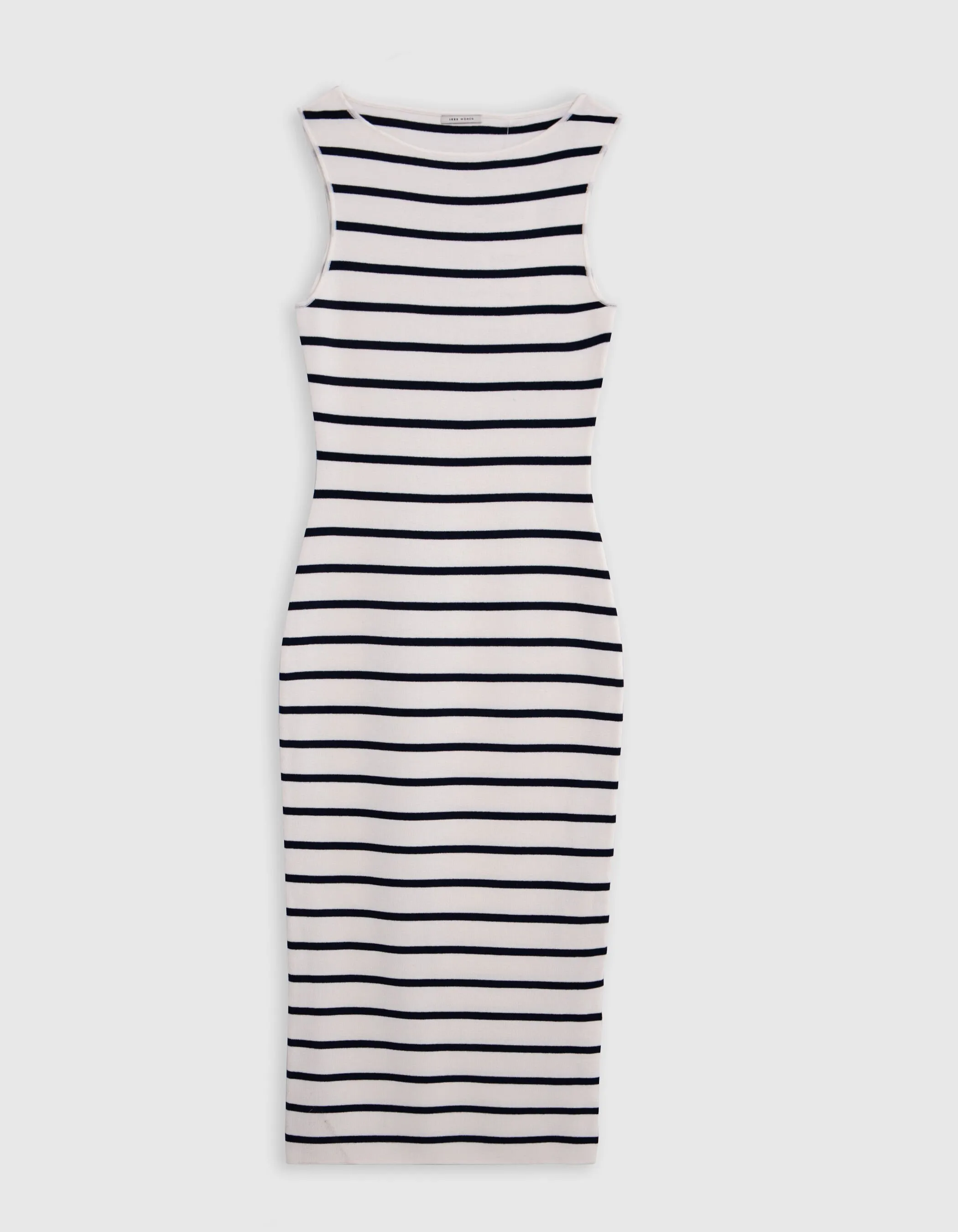 Robe longue marinière sans manches femme