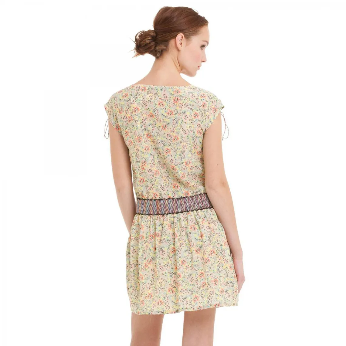 Robe manches courtes imprimée fleur femme | Robe courte 3 SUISSES