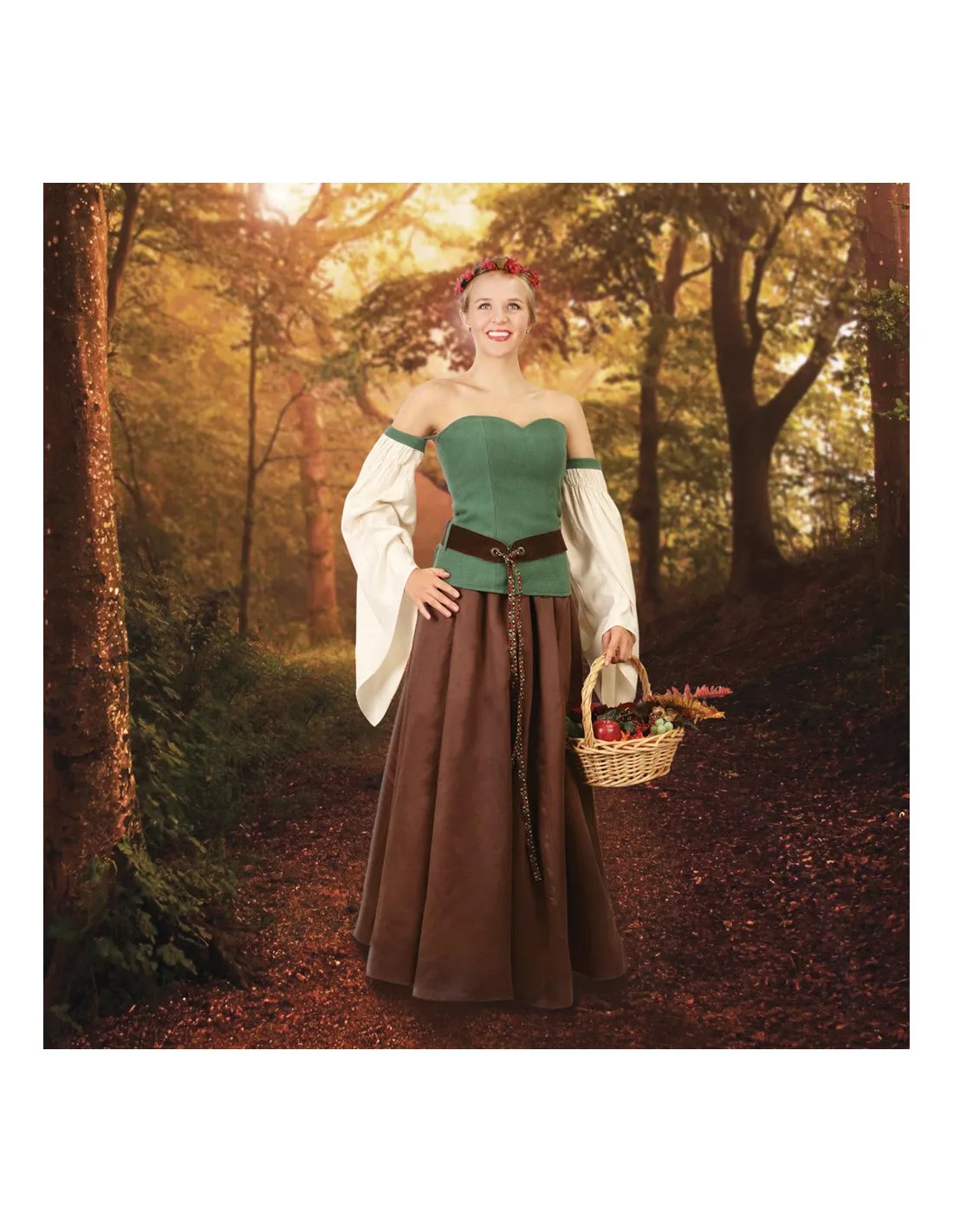 Robe médiévale Femme de la Forêt ⚔️ Boutique Épées