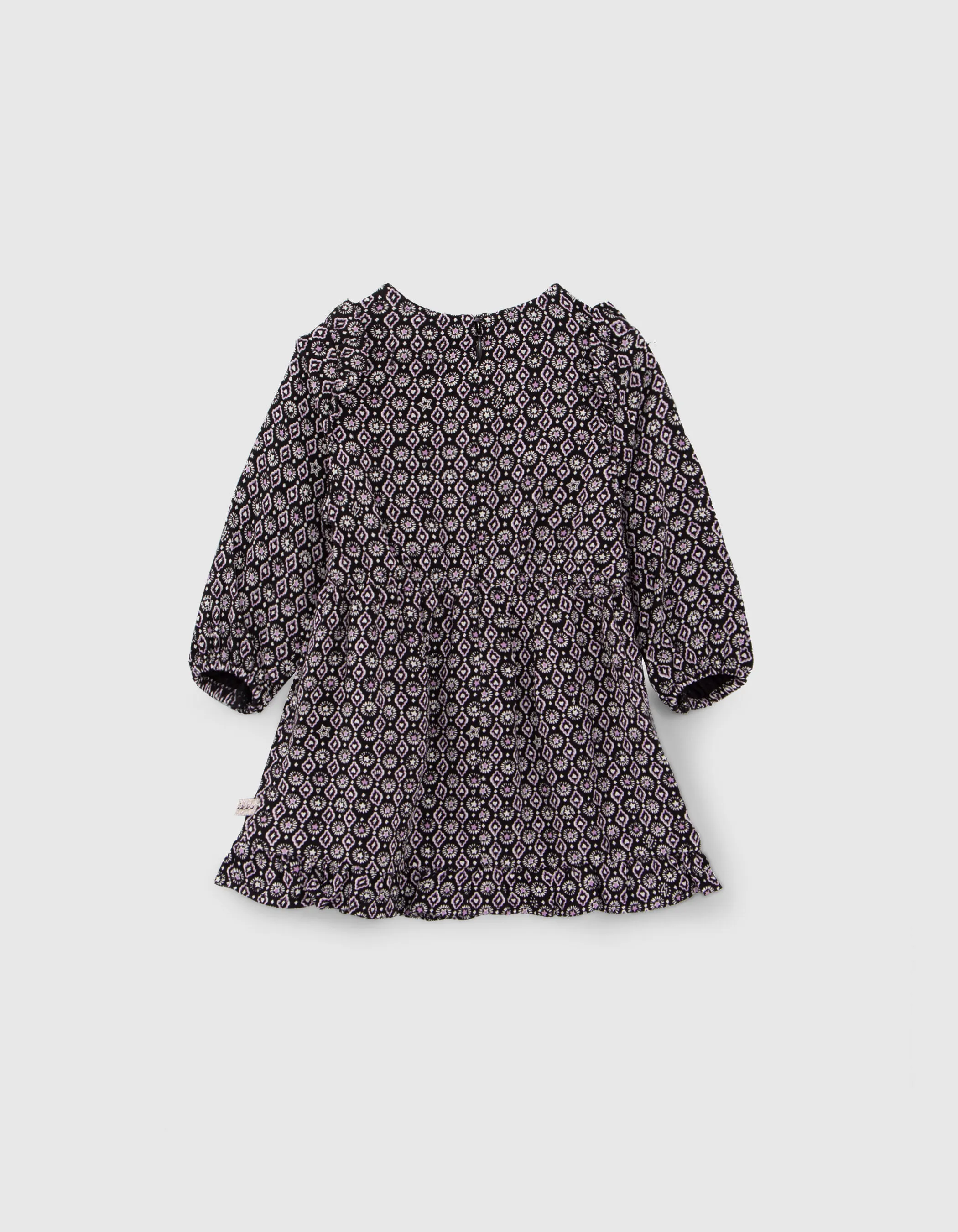 Robe noire imprimé rock Ecovero® bébé fille