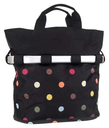 Sacoche Klickfix Bikebasket Oval S Dots Noir Multicouleur