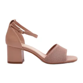 Sandales Femme à Talon Haut Beige Desvia