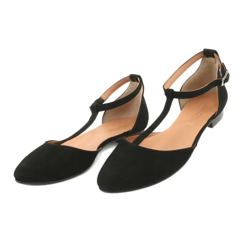 Sandales noires pour femmes Angello talon / orteils 2236 le noir