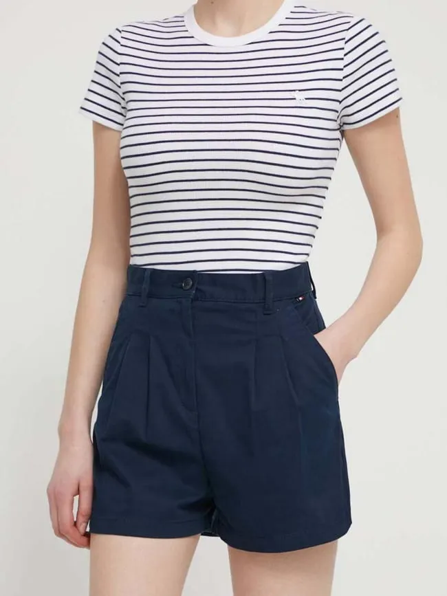 Short claire pleate bleu marine femme - Tommy Jeans | wimod