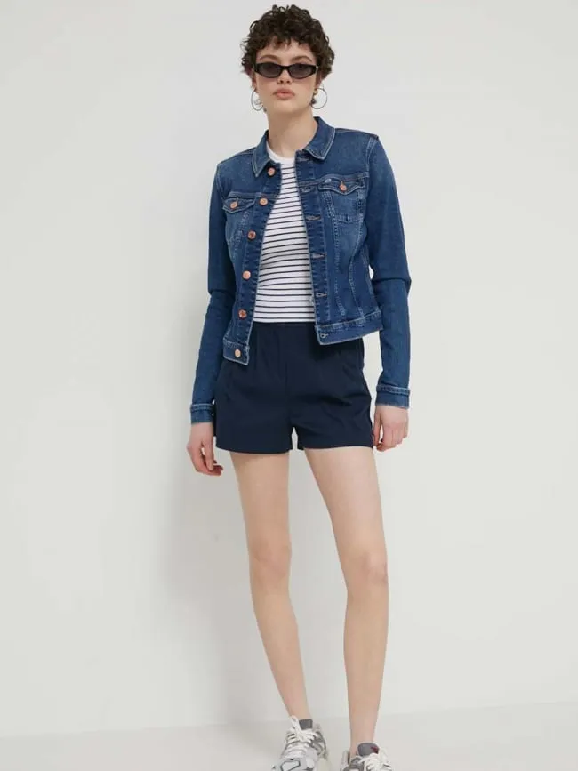 Short claire pleate bleu marine femme - Tommy Jeans | wimod