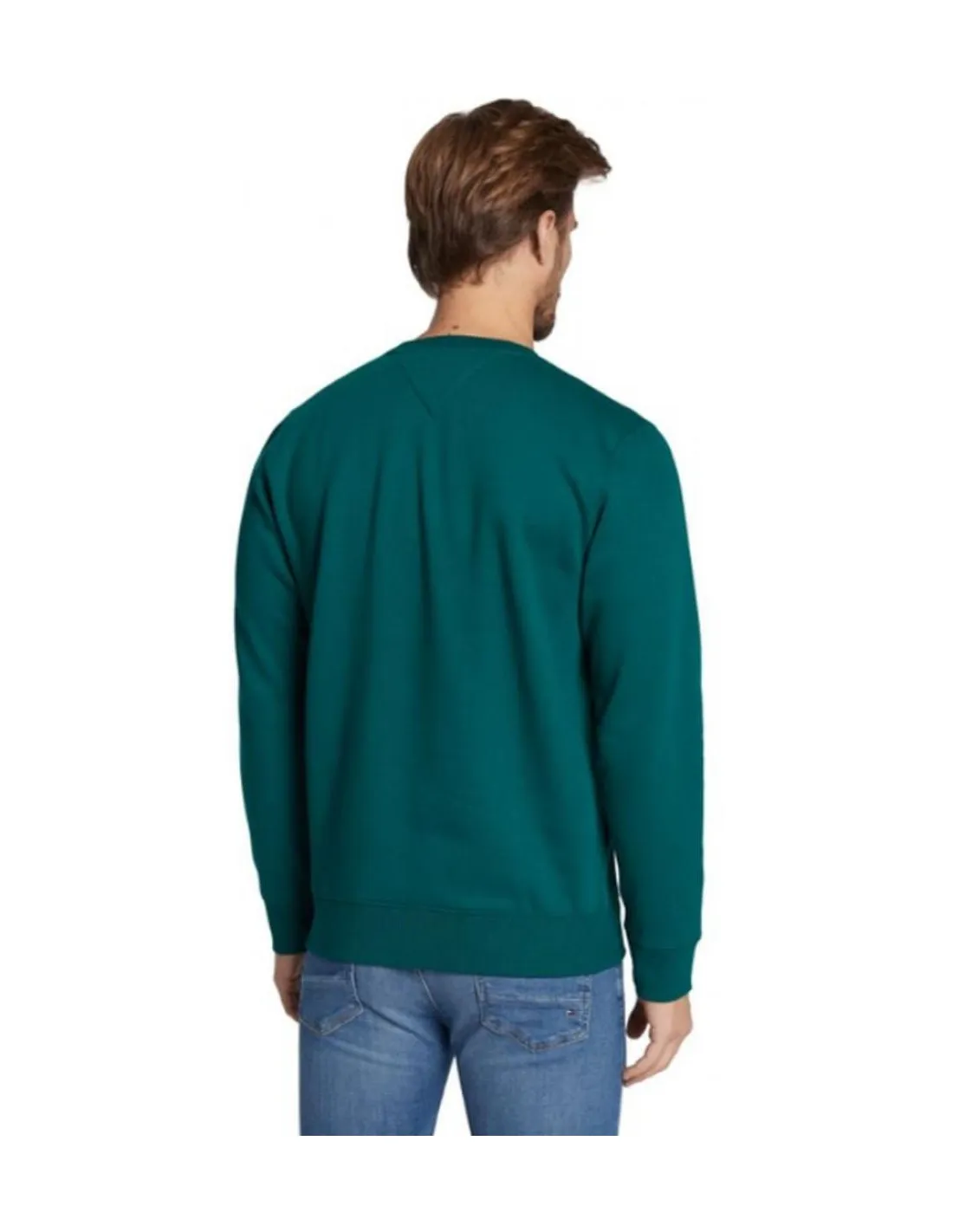 Sweat homme Tommy Jeans Ref 57431 L6O Dark Turf Green