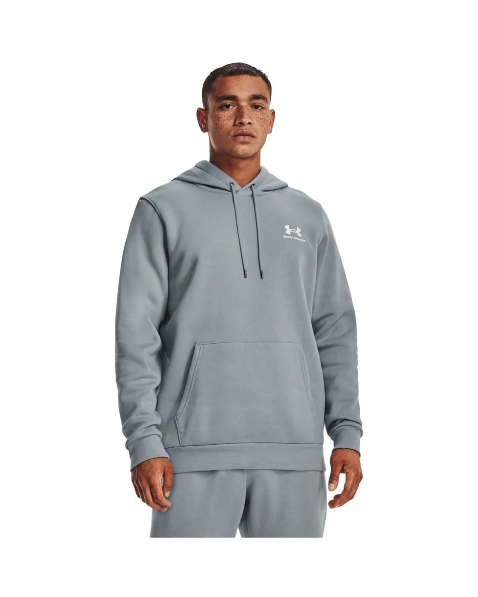 Sweat à capuche manches longues Homme UA ESSENTIAL FLEECE HOODIE Gris