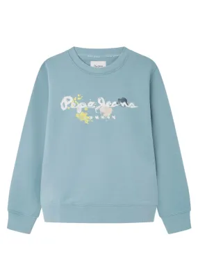 Sweat à capuche Pepe Jeans Bige Bleu Pour Enfant