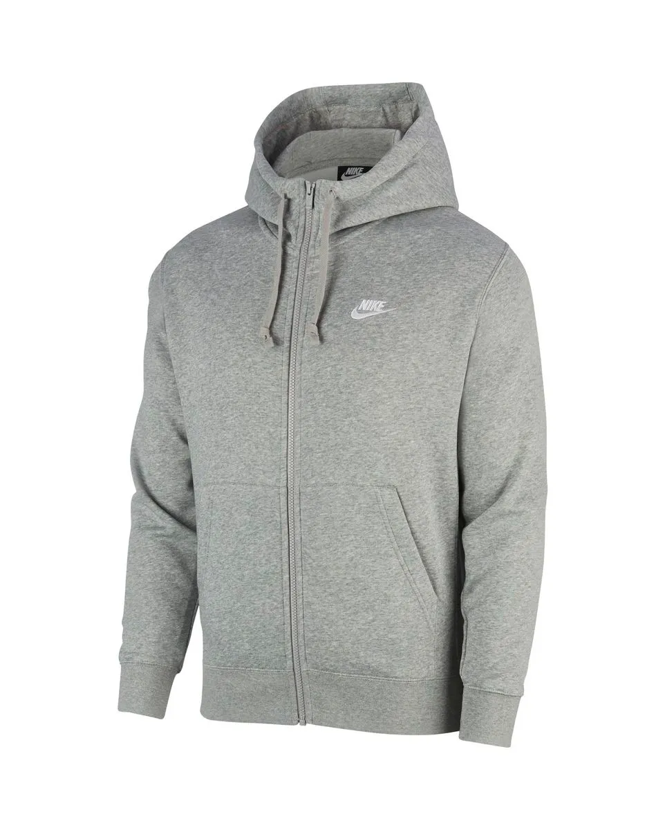 Sweatshirt homme M NSW CLUB HOODIE FZ BB Gris