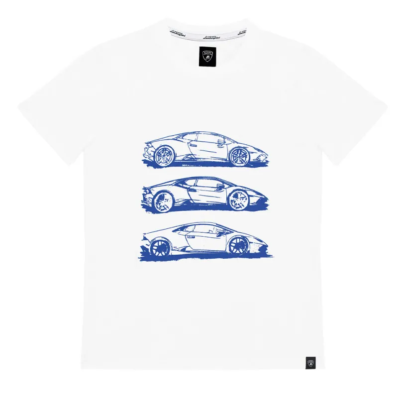 T-shirt Automobili Lamborghini 72XBH009 blanc