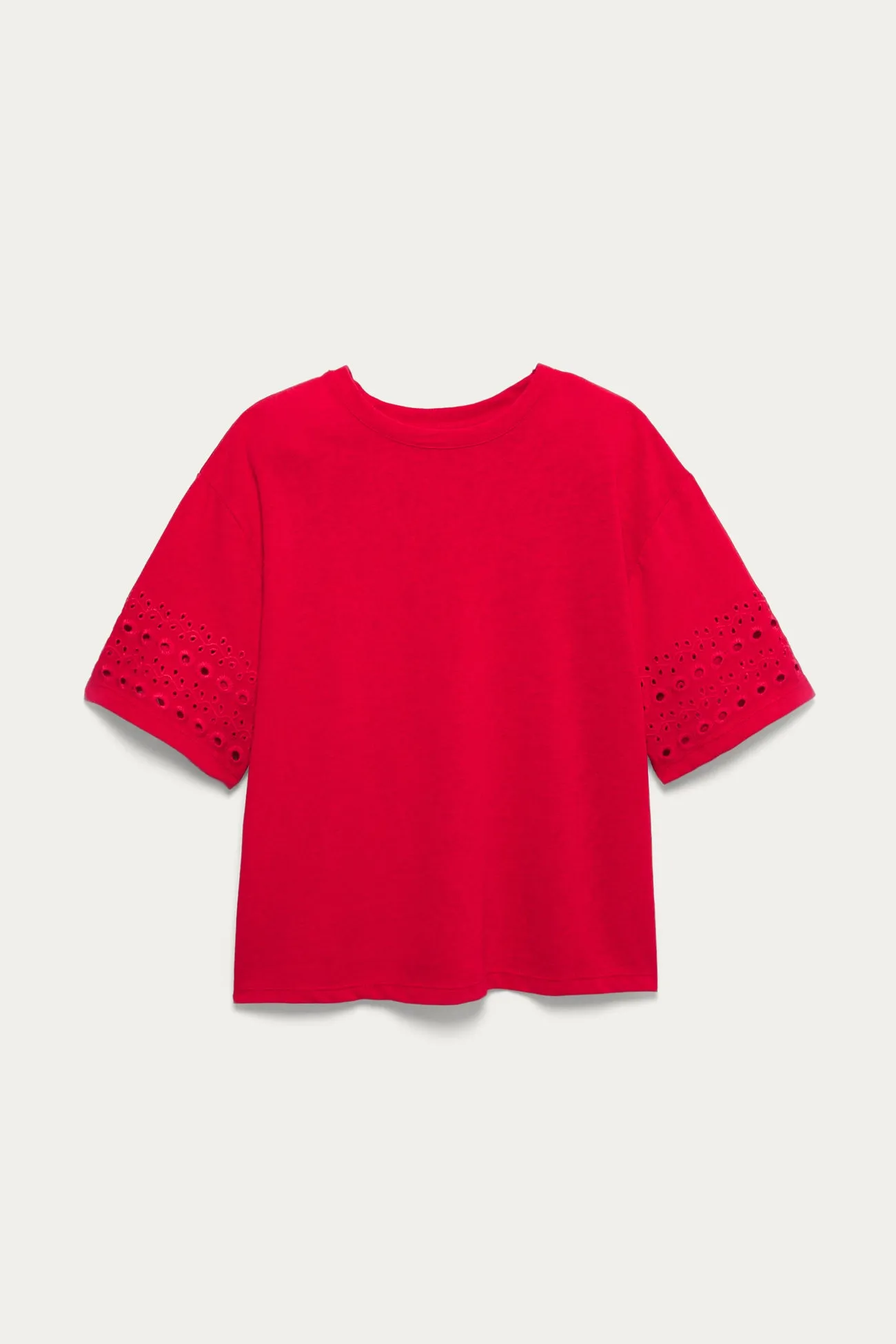 T-shirt brodé Femme - Rouge