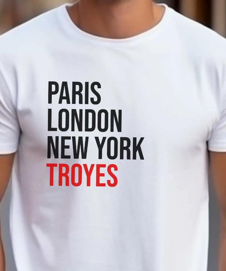 T-Shirt Paris London New York Troyes