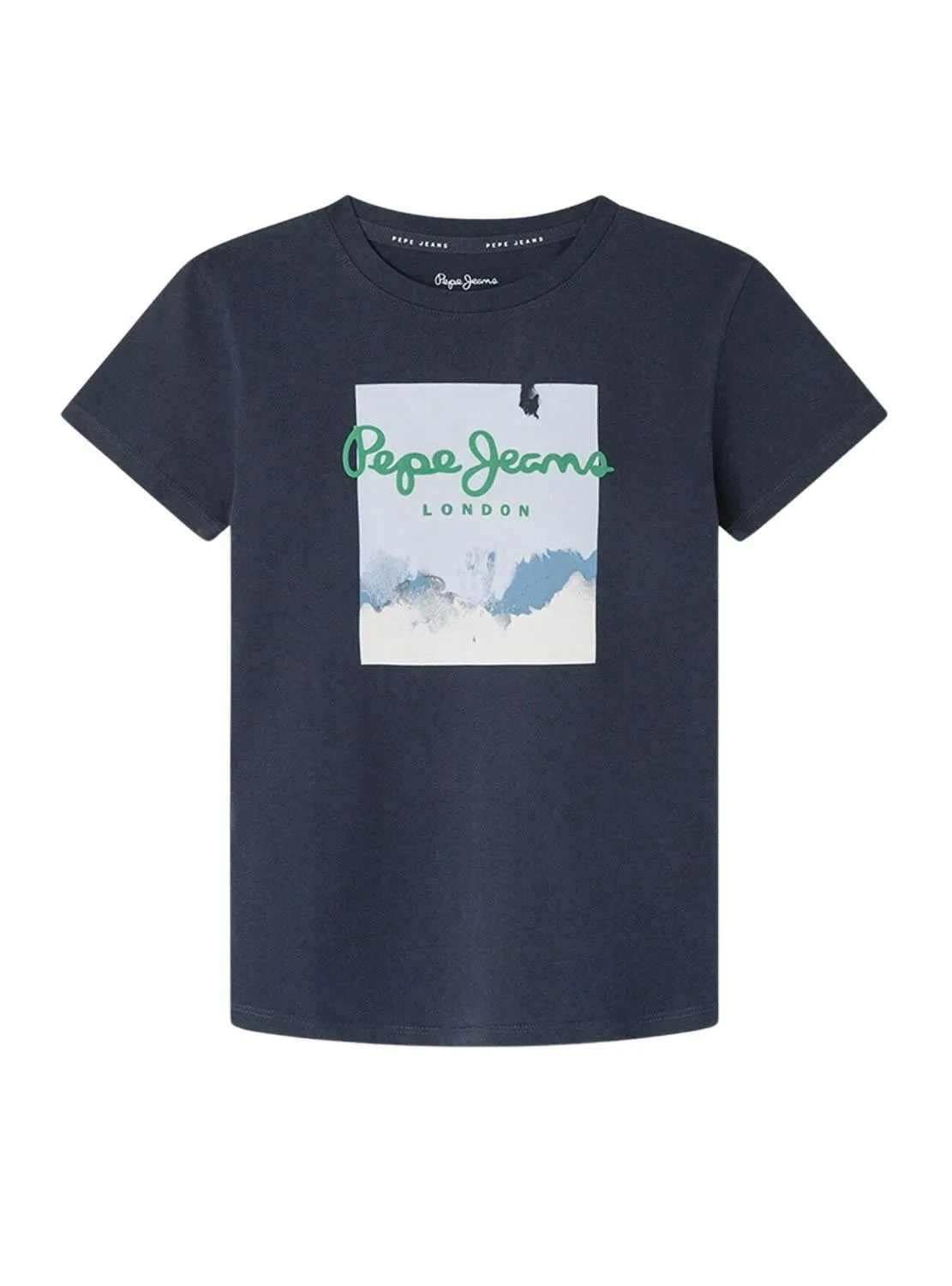 T-shirt Pepe Jeans Modèle Azul Marino Pour Enfant