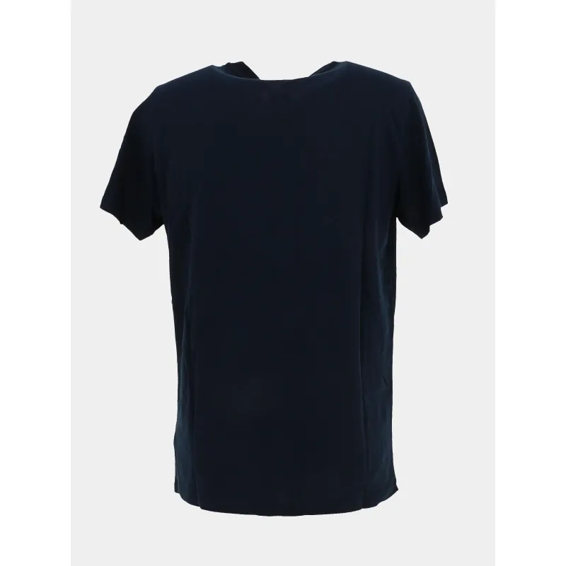 T-shirt slim linear logo bleu marine homme - Tommy Jeans | wimod