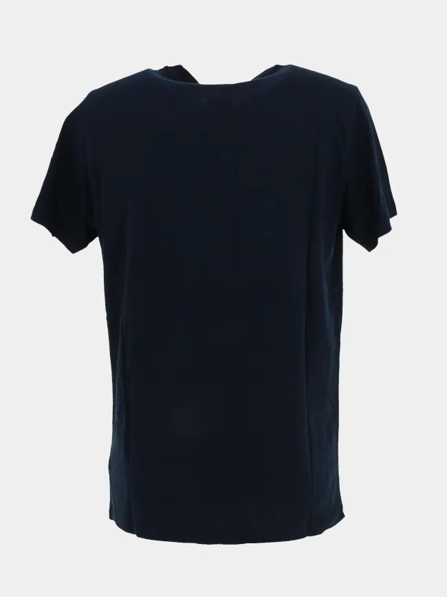 T-shirt slim linear logo bleu marine homme - Tommy Jeans | wimod