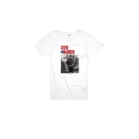 T-shirt STEVE MCQUEEN Hero Seven Printemps Moto Blanc pour homme