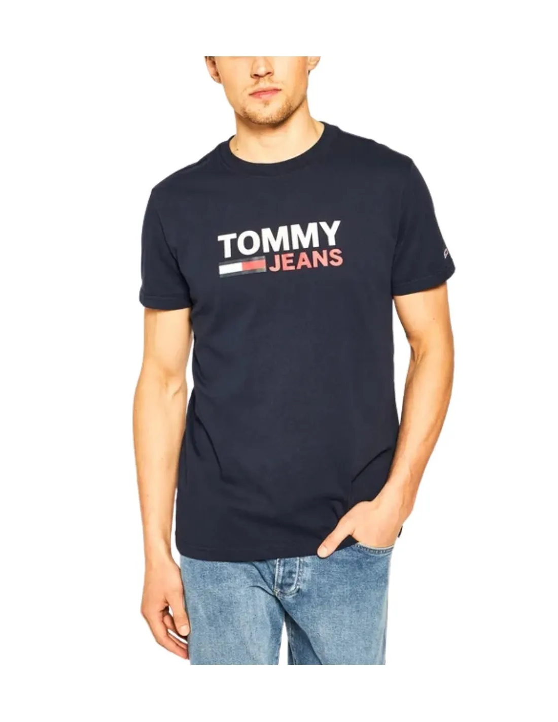 T shirt Tommy Jeans Ref 49974 c87 Marine