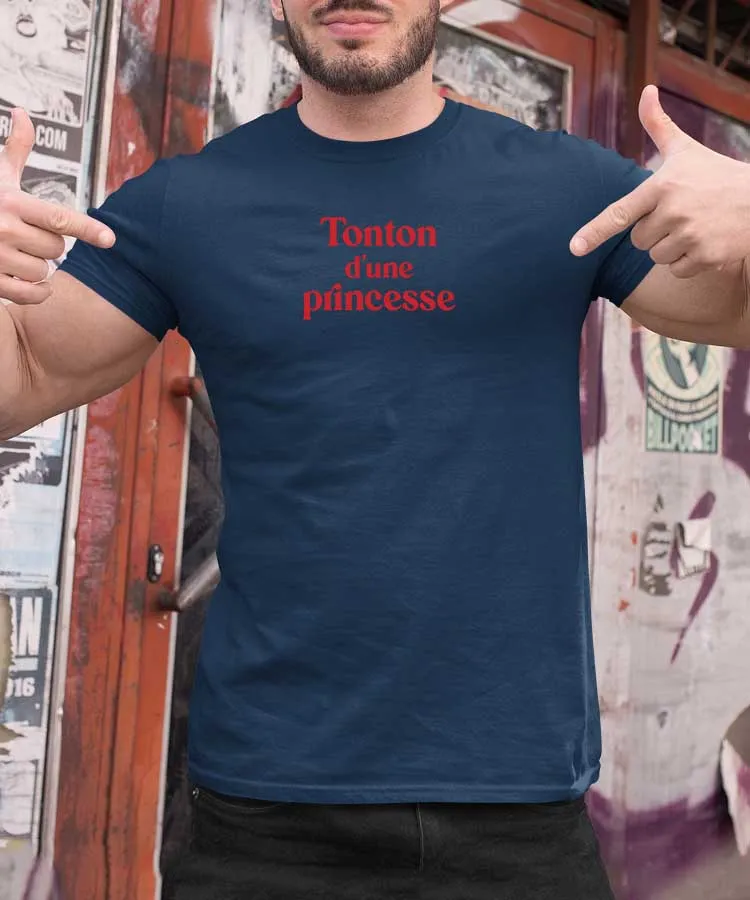 T-Shirt Tonton d'une princesse Pour homme